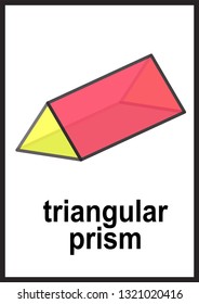 3d shapes flashcards on white background vector illustration
