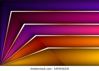3d shapes geometric background. Origami style pattern with triangle shapes for decorative design. Poster design. Line design. Modern presentation vector template. gradient colorful template