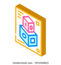 3d forma el vector de iconos isométricos. Firma de formas 3d. ilustración de símbolo aislado