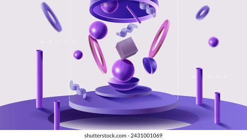 3d shapes realistic background vector design in eps 10