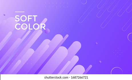 3D shapes soft color background. with white shape line on background. Eps10