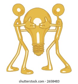 3D Shared Idea Concept: Separate Layers For Full Control: Outline,Highlight,Reflection & Fill