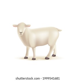 3d sheep vector for agriculture and idul adha or islamic festivities