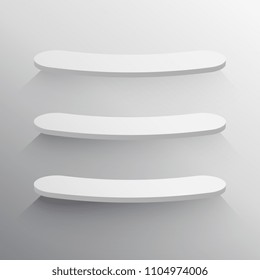 3d shelves mockup design template