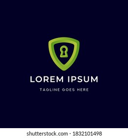 3D Shield Security Logo Icon Template Design