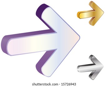3d shiny arrow icon