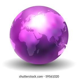 3D Shiny Earth Globe (Vector)