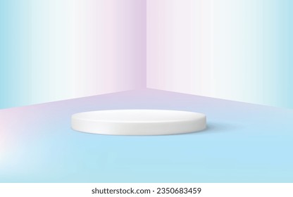 3d shiny podium background design template .