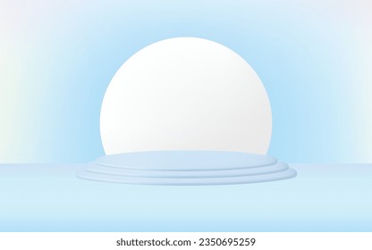 3d shiny podium background design template.