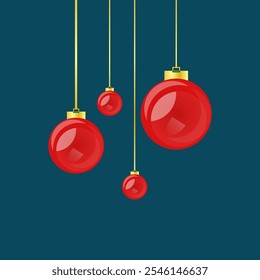 3d bolas vermelhas brilhantes para o Natal e ano novo pendurado com fundo removível, navidad, sstkChristmas.sstkNewyear