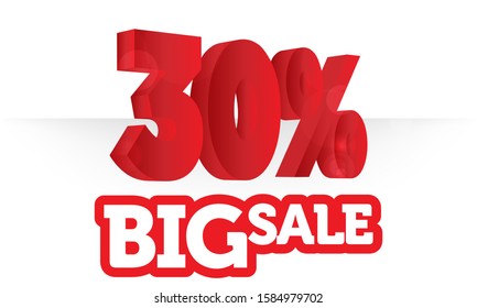 3d shiny red discount  - 30 percent - EPS 10