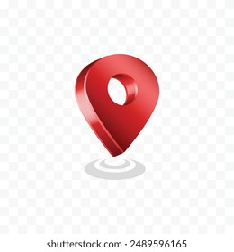 3d Shiny Red Location Map Icon Logo Symbol Vector Design Clipart Png Transparent Background