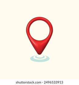 3d Shiny Red Location Map Icon Logo Symbol Vector Design Clipart Png Transparent Background
