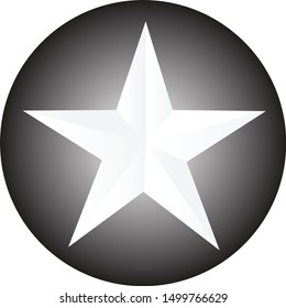 3d shiny white star in cycle