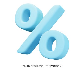 3d sign mint - blue color percent discount on isolated background. Voucher gift. Stock vector illustration on isolated background.	