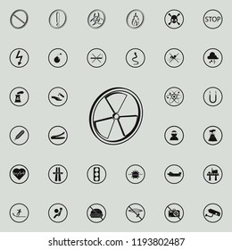 3D sign of radiation icon. Warning signs icons universal set for web and mobile