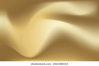 3D Silk Cloth Texture background design. Artistic Wave 3D backdrop. Luxury Golden Metal background template, Fashion vector aesthetic can used web banner, poster.  
