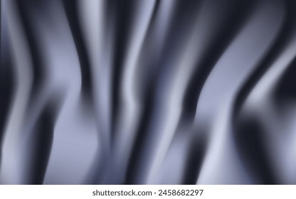 3D Silk Texture Gradient Background design. Big horizontal banner with Flowing Liquid Wave surface. Future Dusk 2025 trend color.