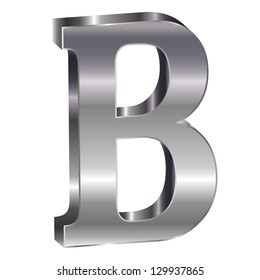 3d Silver Alphabet B Stock Vector (Royalty Free) 129937865 | Shutterstock