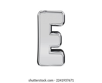 3d silver alphabet text effect