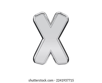 3d silver alphabet text effect