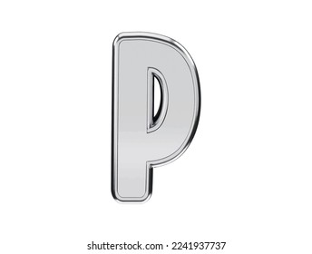 3d silver alphabet text effect
