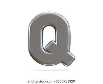 3.d efecto de texto del alfabeto plateado