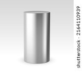 3d silver cylinder metal pedestal 3d template. Silver cylinder steel pillar stainless metal pipe mock up