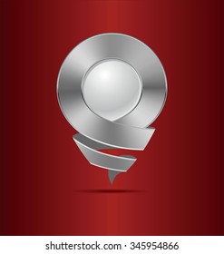 3D Silver Location Icon