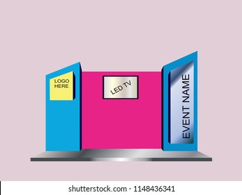 3D Simple Backdrop for Promotion illustration. Vector editable.