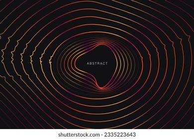 3d Simple Designe of Circles Line. Abstract Graphics Rings, Ripple for Ads, Marketing, Promotional. Repetitive Design Energetic Vibration for Book, Cover, Magazine, Poster, Album, Front Page.