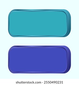 3d simple and elegant shape text box blue color