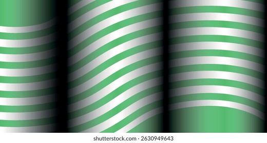 Padrão de linha verde simples 3D padrão de ilustração vetorial padrão geométrico, padrão contínuo, padrão abstrato para banner e capa