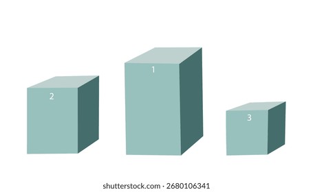 Diseño de Plantilla de podio simple 3D.eps