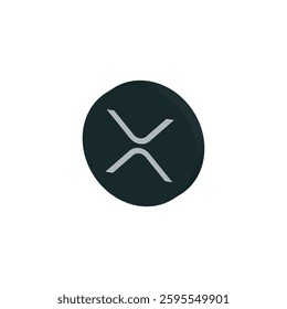 3D Simple XRP Cryptocurrrency Logo Design