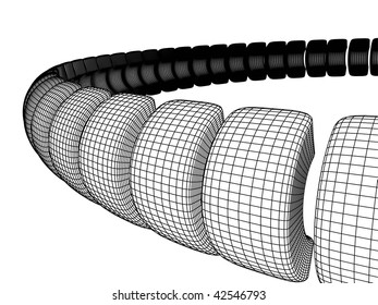 3d sketch monochrome architecture
