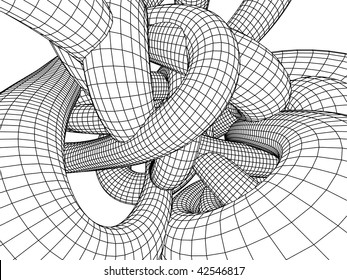 3d sketch monochrome architecture