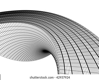 3d sketch monochrome architecture