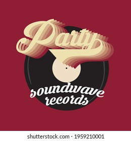 3d slogan print. party text print for wallpaper, backgorund, t- shirt. apparel, sticker.