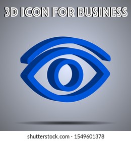 3D smart vision eye symbol Icon vector illustration. Technology theme icon from iot set. Isometric flat seo design. Digital web objects and symbols for app, vlog, blog, business, social media