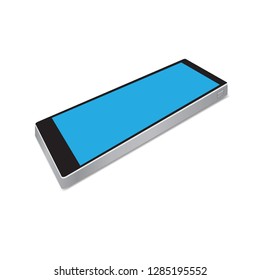 3d smartphone isolated on a white background