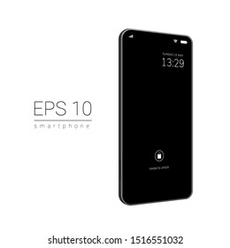 3d smartphone mock-up on white background