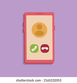 3.d smartphone con concepto de llamadas de voz en estilo de caricatura mínimo