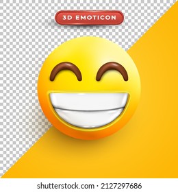 3d Smile Emoji With Transparent Background