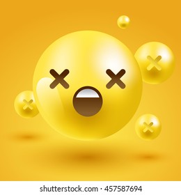3d Smiley Emoticon : Vector Illustration