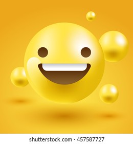 3d Smiley Emoticon : Vector Illustration