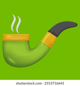 3D Smoking pipe on white background