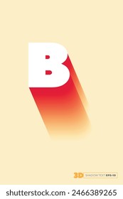 3d smooth shadow text, Isometric font display typeface. Typography A minimal design.