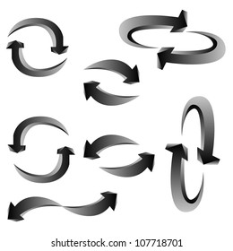 3d smooth shape arrow set
