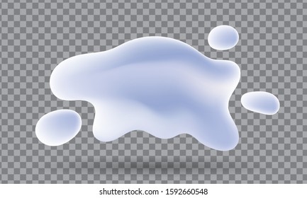 3d snow background. Vector snowy shape or blob
